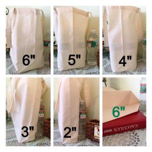 Set Of 5 Cotton Canvas Natural Color Tote, Custom..