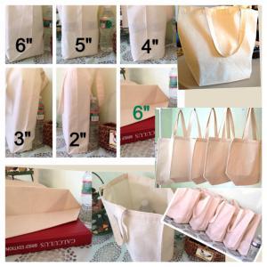 Set Of 10 Cotton Canvas Natural Color Tote, Custom..